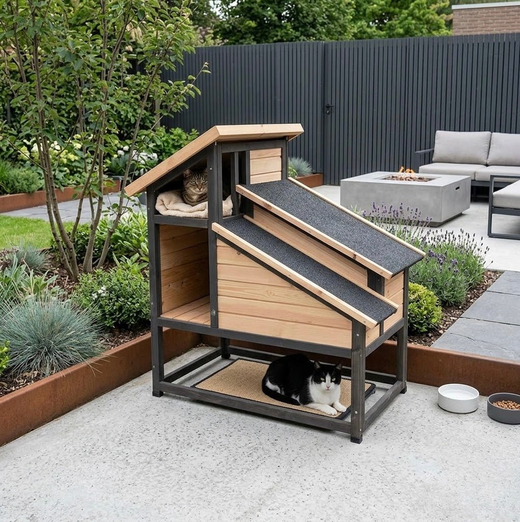Buitenhuis voor katten Kattenhuisjes Woodland