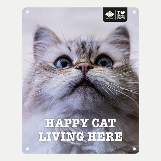 I LOVE Happy Cats panneau 'living here'