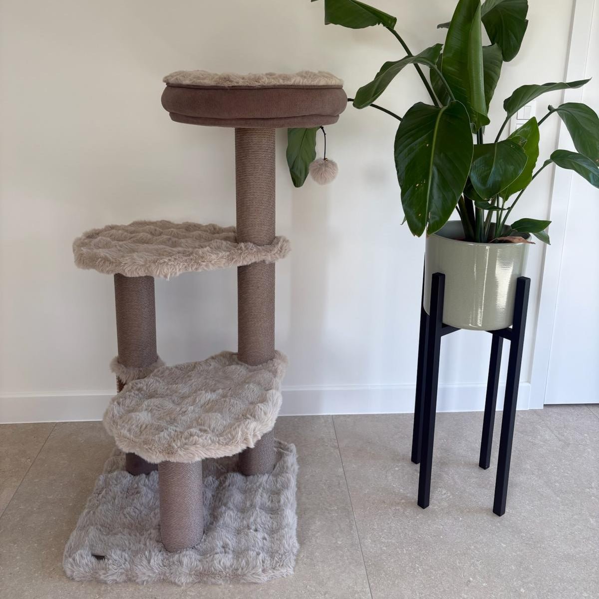 Krabpaal taupe 1m20 Krabpalen designforpets