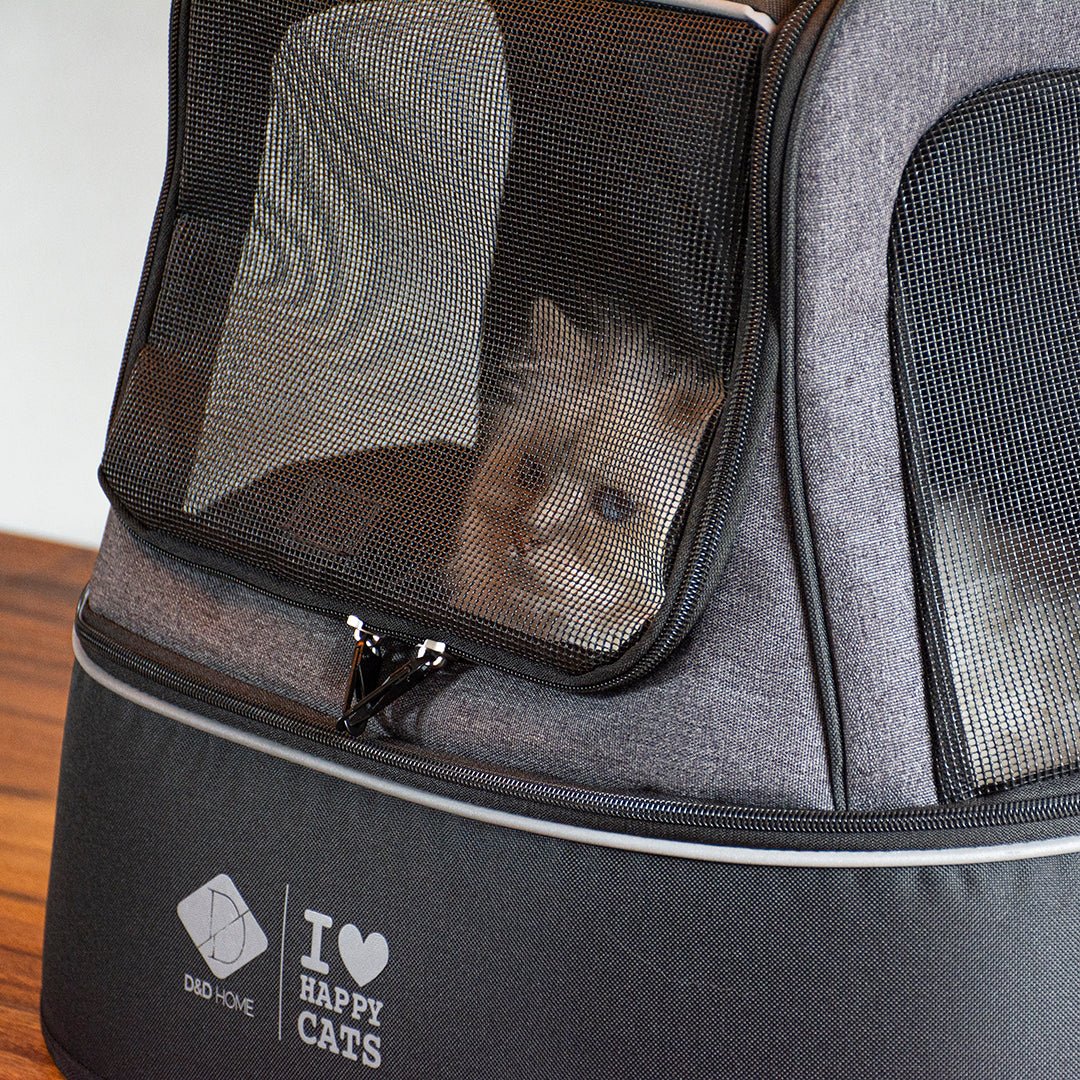 Set voor onderweg transporttas D&D Home - I LOVE Happy Cats