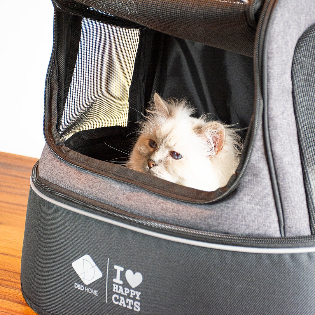 Set voor onderweg transporttas D&D Home - I LOVE Happy Cats