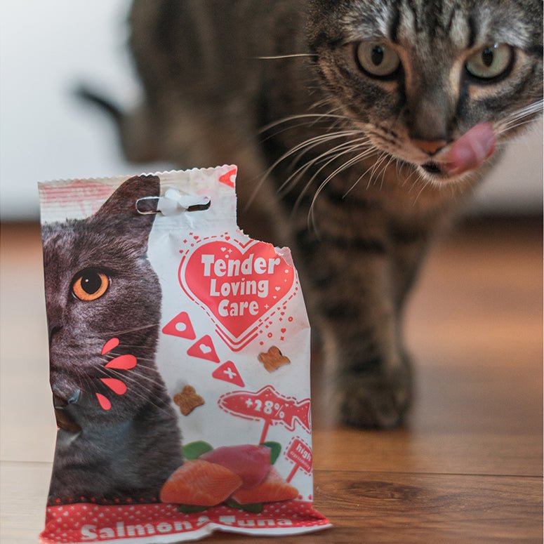 TLC Soft kattensnack zalm & tonijn (2 x 50g) Snacks Tender Loving Care