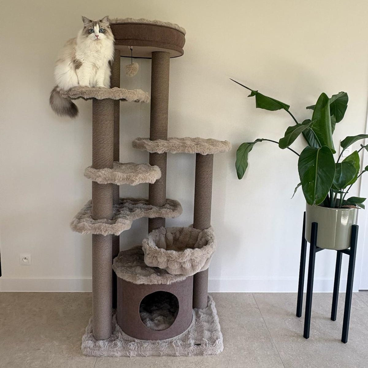 XL krabpaal taupe 1m80 Krabpalen designforpets