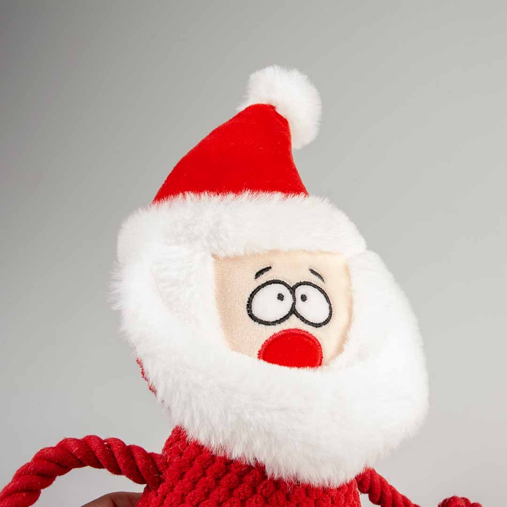 Xmas Knuffel met touw kerstman