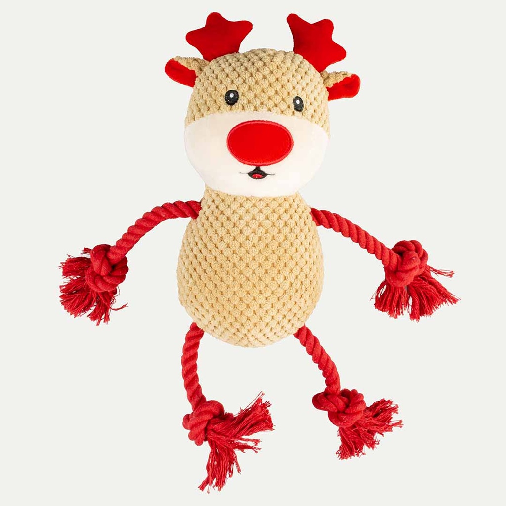 Xmas Knuffel met touw rendier 