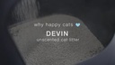 DEVIN - Ongeparfumeerde kattenbakvulling (2 zakken)