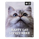 I LOVE Happy Cats Schild 'living here'