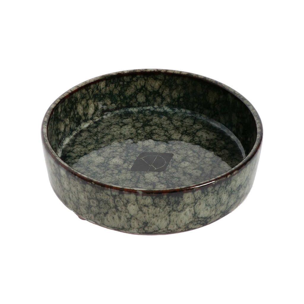 Jasper cat eating & drinking bowl - marble green