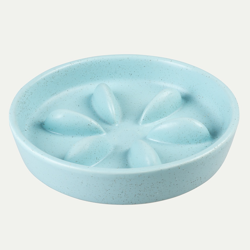 Anti-choking eating bowl Stone Speckle - Turquoise