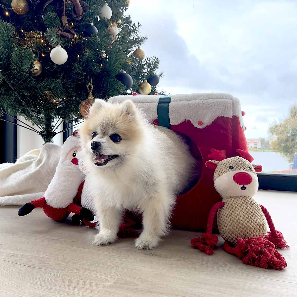 Xmas Cuddle with Rope Reindeer